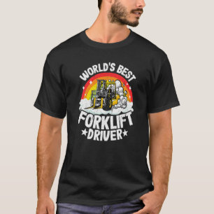 Camiseta El mejor elevador de horquillas del mundo arcoiris