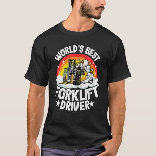 Camiseta El mejor elevador de horquillas del mundo arcoiris