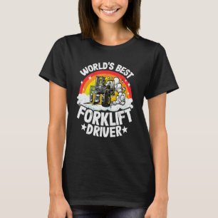 Camiseta El mejor elevador de horquillas del mundo arcoiris