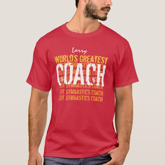 Camiseta El mejor entrenador de GIMNASTICS RED V06 (Anverso)