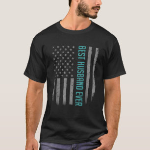 Camiseta El mejor esposo de la bandera estadounidense para