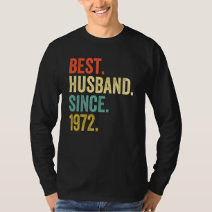 Camiseta El mejor esposo de los hombres desde 1972 50º Boda