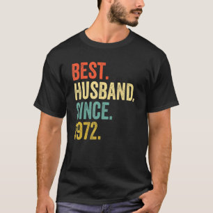 Camiseta El mejor esposo de los hombres desde 1972 50º Boda
