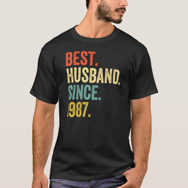 Camiseta El mejor esposo de los hombres desde 1987: 35º Bod (Anverso)