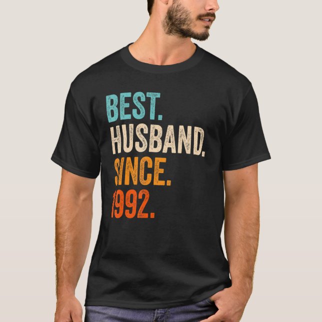 Camiseta El mejor esposo de los hombres desde 1992: 30° bod (Anverso)