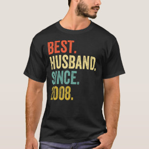 Camiseta El mejor esposo de los hombres desde 2008 14º Boda