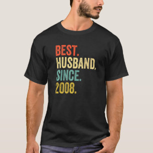 Camiseta El mejor esposo de los hombres desde 2008 14º Boda