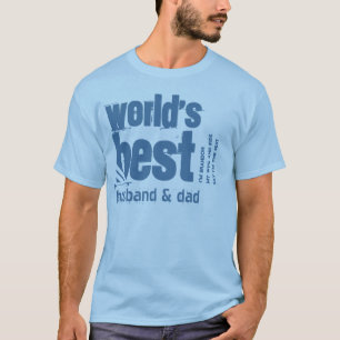 Camiseta El mejor esposo del mundo y el papá X10