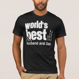 Camiseta El mejor esposo del mundo y el papá X17A NEGRO