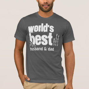 Camiseta El mejor esposo del mundo y el papá X18