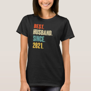 Camiseta El mejor esposo vintage desde 2021 Primer Boda Ani