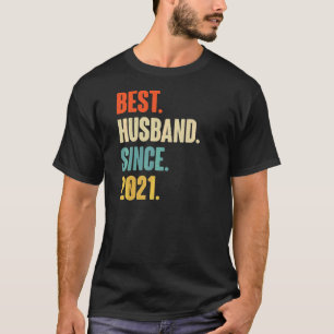 Camiseta El mejor esposo vintage desde 2021 Primer Boda Ani