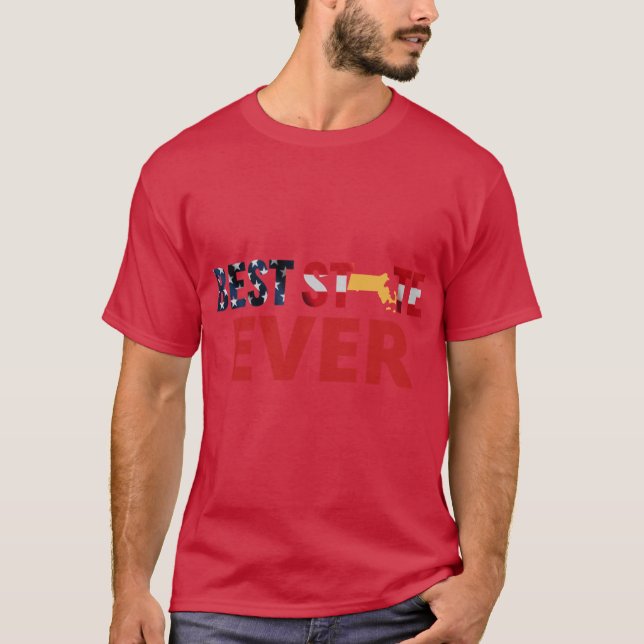 Camiseta El mejor estado de Massachusetts (Anverso)
