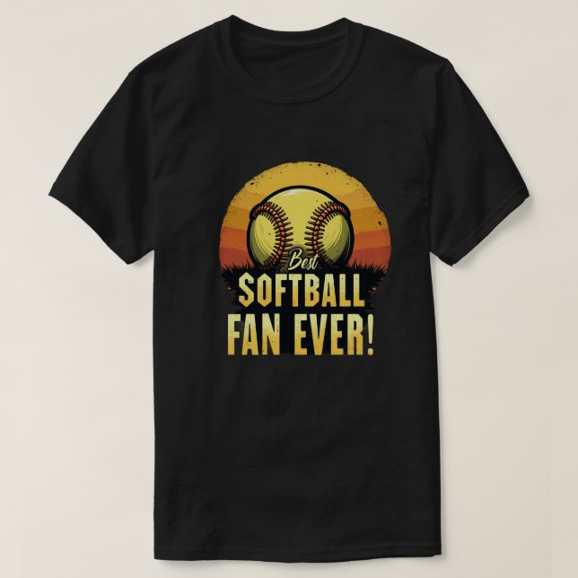 Camiseta El mejor fan del Softbol de todos los tiempos (Diseño del anverso)