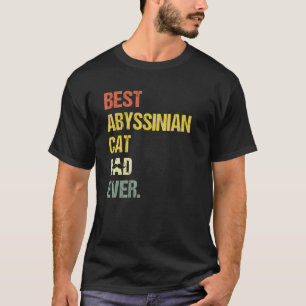 Camiseta El mejor gato abisinio papá de gatos para hombres 