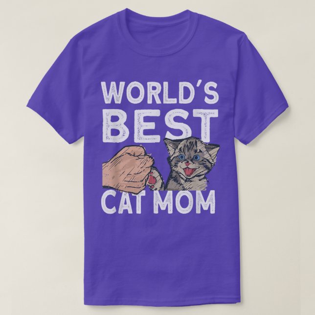 Camiseta El mejor gato de la mamá del mundo  (Diseño del anverso)