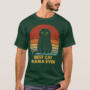 Camiseta El mejor gato de mamá jamás retro mal gato vinta