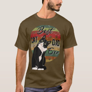 Camiseta El mejor gato de papá de esmoquin el día del padre