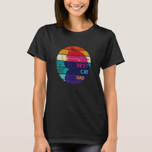 Camiseta El mejor gato del día del padre del gato, retro vi