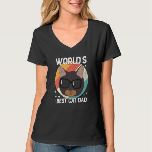 Camiseta El mejor gato del mundo del día del padre de los h