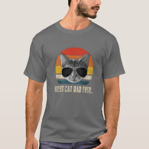 Camiseta El mejor gato del mundo papá del gato del retro de