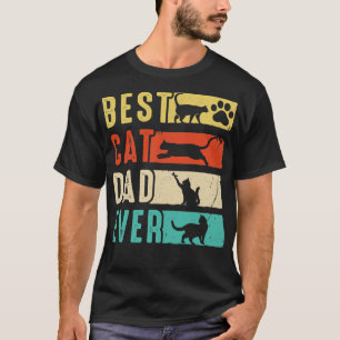 Camiseta El mejor gato del mundo papá padre retro del gato 