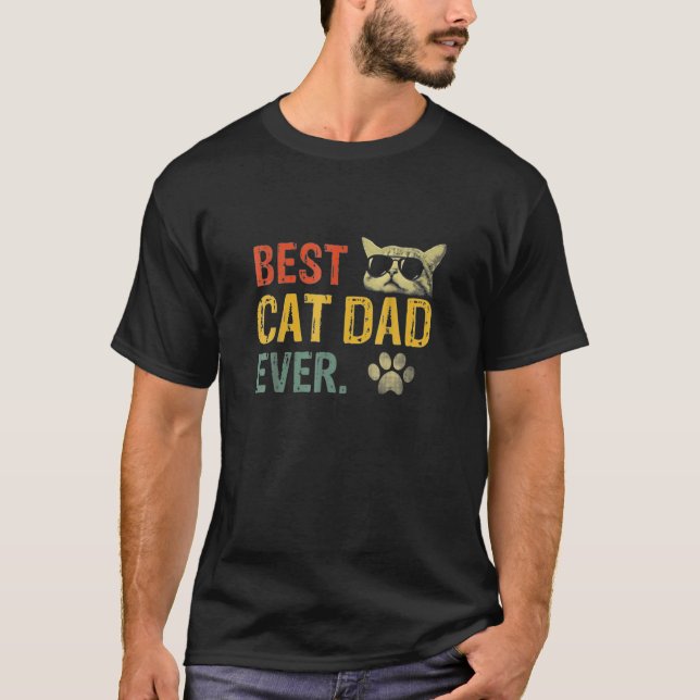 Camiseta El mejor gato del mundo regalo de papi del gato (Anverso)