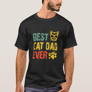 Camiseta El mejor gato del retro vintage del día del padre