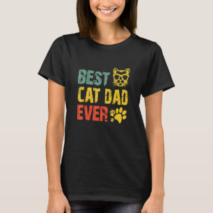 Camiseta El mejor gato del retro vintage del día del padre