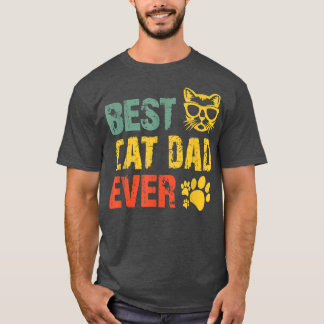 Camiseta El mejor gato del retro vintage del día del padre 
