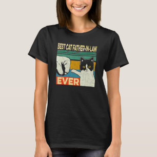 Camiseta El Mejor Gato Padre Suegro De Hombres Gato Padre
