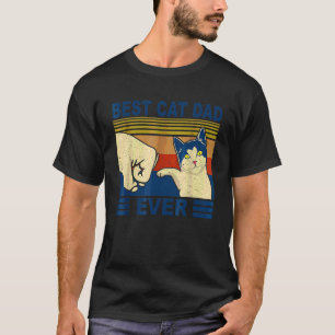Camiseta El Mejor Gato Papá Del Hombre Fist Bump Papá Gato