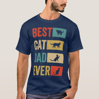 Camiseta El mejor gato papá jamás gato ama al gato