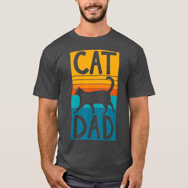 Camiseta El mejor gato papá padre día hombres Kitty Daddy P (Anverso)