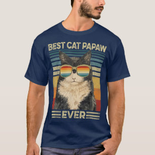 Camiseta El mejor gato papayo jamás retro padre padre D