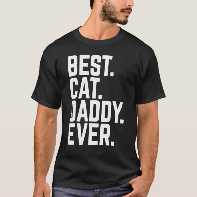 Camiseta El mejor gato papi nunca Mascota gatito papás padr (Anverso)