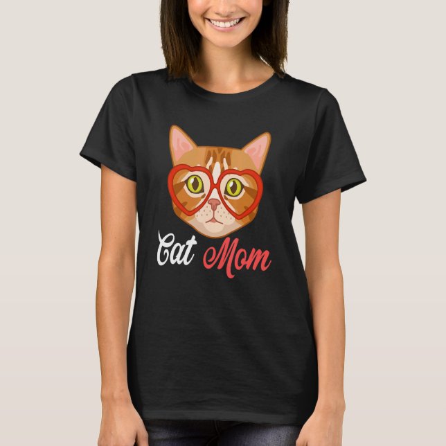 Camiseta El Mejor Gato Que Mamá Con Cristal De Sol. (Anverso)