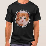 Camiseta El mejor gato que papá haya visto pinta Personaliz<br><div class="desc">El mejor papá del gato... Sorprende a tu papá gato favorito en el Día del Padre con esta camiseta de fotos de personalizado super adorable. Personalizar esta camiseta de papá del gato con la foto favorita de tu gato, y nombre. Esta camisa de papá es imprescindible para los amantes del...</div>