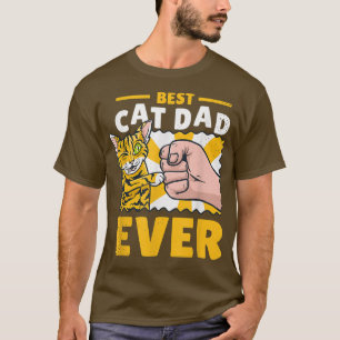 Camiseta El mejor gato que pue el gato del día del padre
