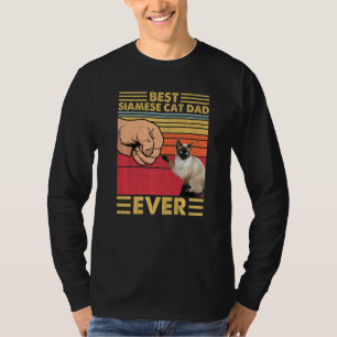 Camiseta El mejor gato siamés del mundo del atardecer