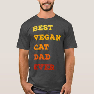 Camiseta el mejor gato vegetariano papá siempre es gracioso