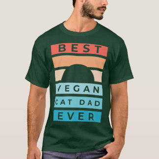 Camiseta el mejor gato vegetariano papá siempre es gracioso