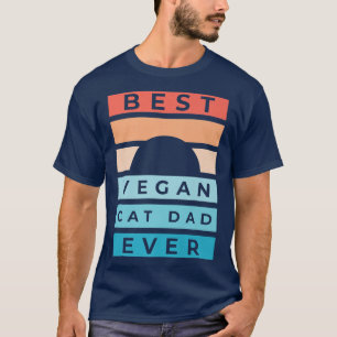 Camiseta el mejor gato vegetariano papá siempre es gracioso
