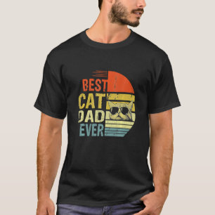 Camiseta El mejor gato y el mejor papa retro vintage