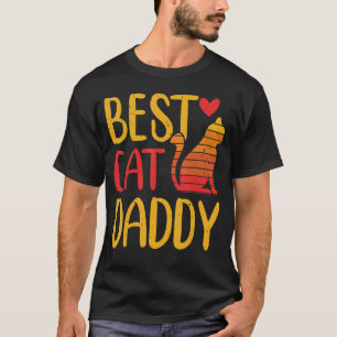 Camiseta El mejor gato y el mejor papa retro vintage