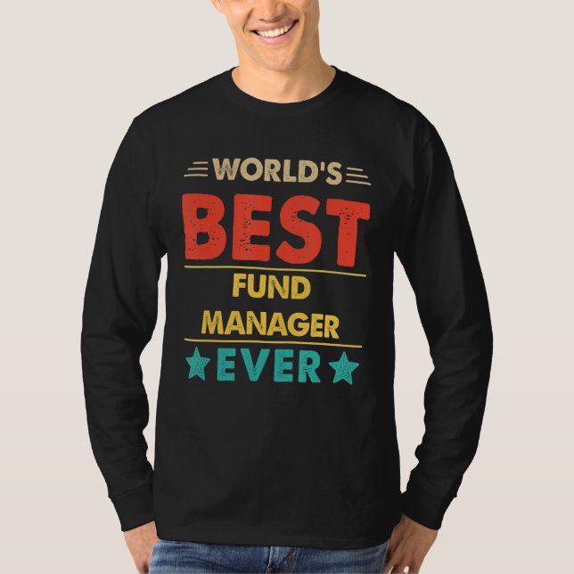 Camiseta El mejor gestor de fondos de Retro World (Anverso)