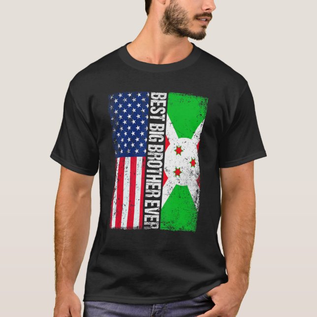 Camiseta El mejor Gran Hermano Día del Padre Burundi Us Fla (Anverso)
