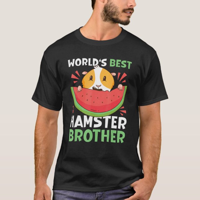 Camiseta El mejor hermano de Hamster del mundo con un hámst (Anverso)