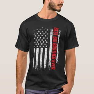Camiseta El Mejor Hermano Mayor Jamás Bandera Americana Día