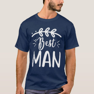 Camiseta El mejor hombre Boda lindo que coincide con un rec
